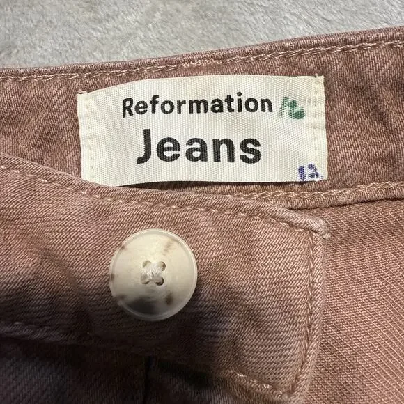 Reformation Jeans Womens 26 Lexi High Rise Wide Leg Button Fly Casual Chic - Picture 5 of 16